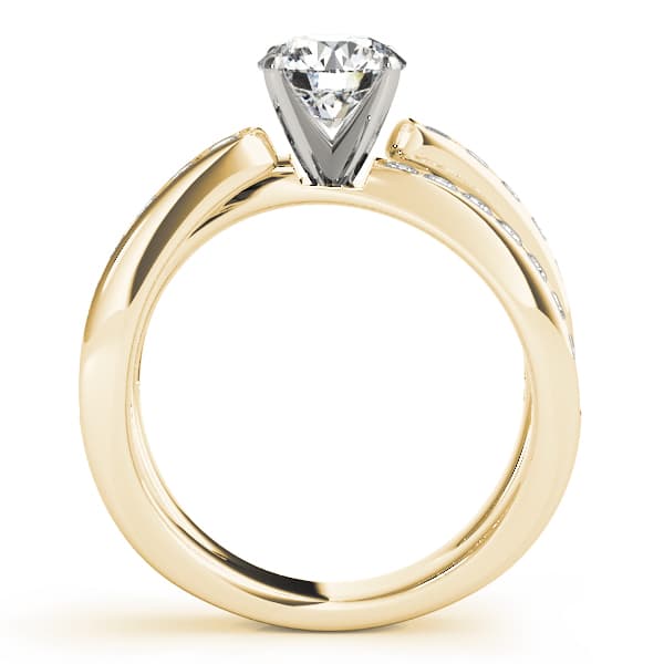 Multi-Row Engagement Ring, style 50636, Side view in yellow gold