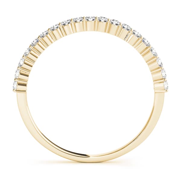 Shared Prong Wedding Band (0.28 ct. tw.), Side view in yellow gold
