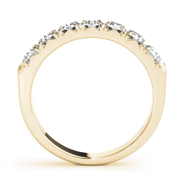 French Cut Wedding Band (0.98 ct. tw.), Side view in yellow gold