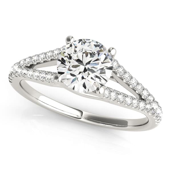 Split Shank Trellis Engagement Ring — style 50774 in 10k White Gold