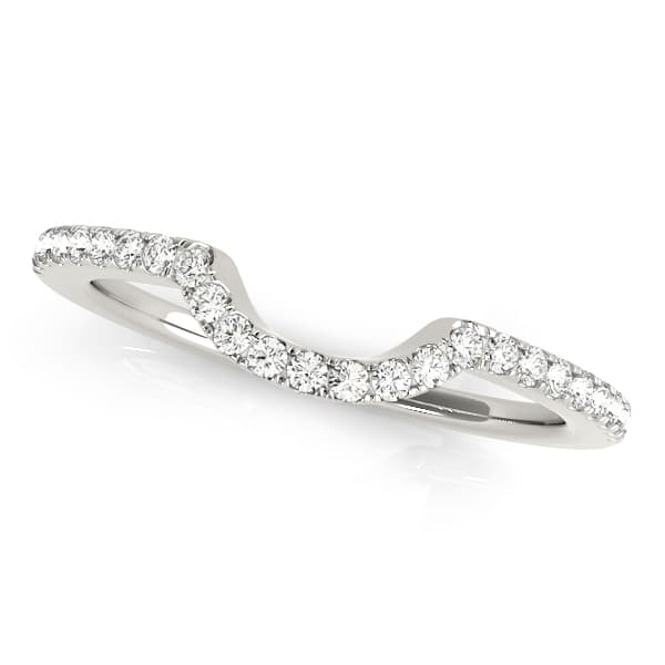 Single Row Curved Wedding Band — View 1