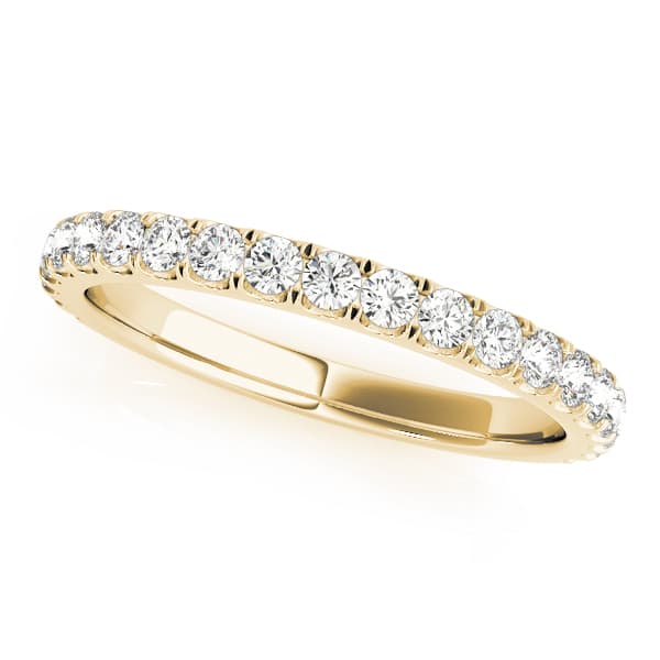 Split-Prong Wedding Band (0.42 ct. tw.), Front view in yellow gold