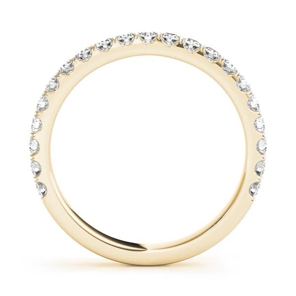 Split-Prong Wedding Band (0.42 ct. tw.), Side view in yellow gold