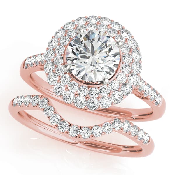 Eng Ring For 1.75-2.5 ct Heads, style 50844, On hand view in rose gold