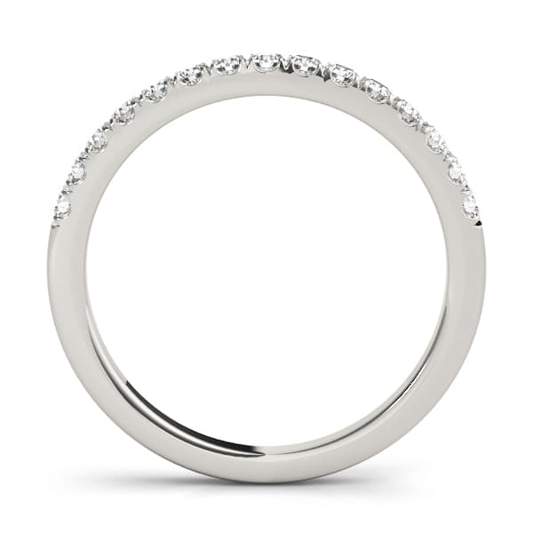 Prong Set Wedding Band (0.19 ct. tw.), Side view in yellow gold