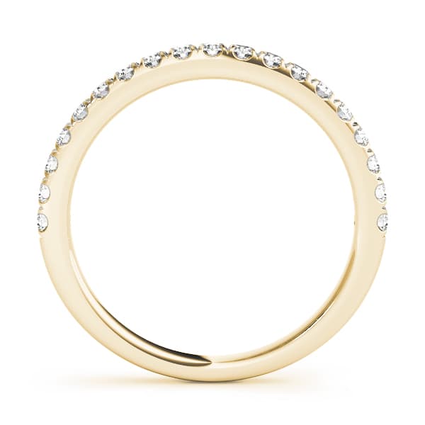 Split Prong Wedding Band (1/4 ct. tw.), Side view in yellow gold