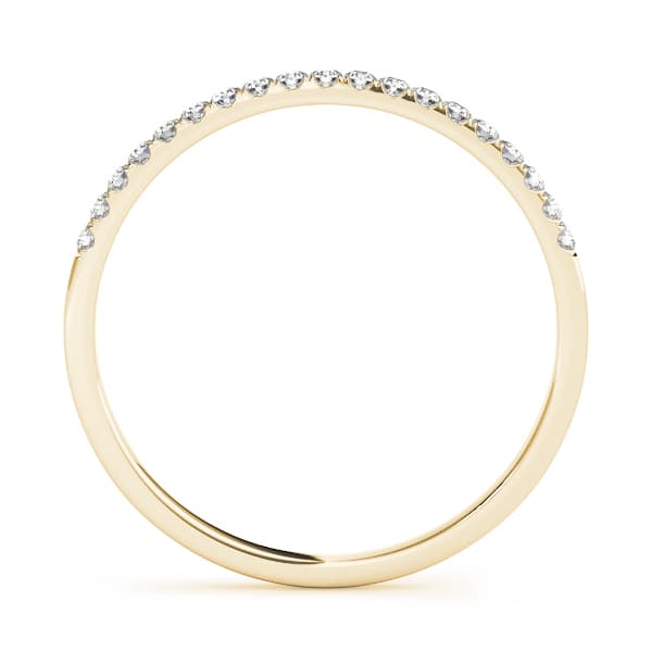 Split Prong Wedding Band (1/8 ct. tw.), Side view in yellow gold
