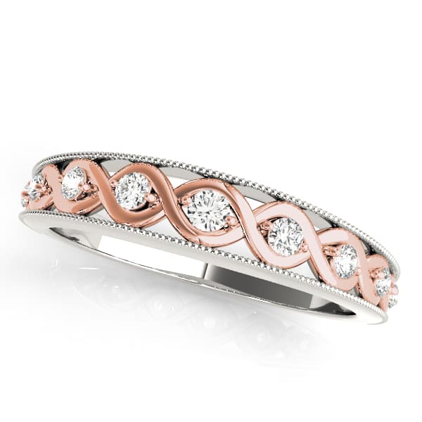 Infinity Style Wedding Ring — White Gold