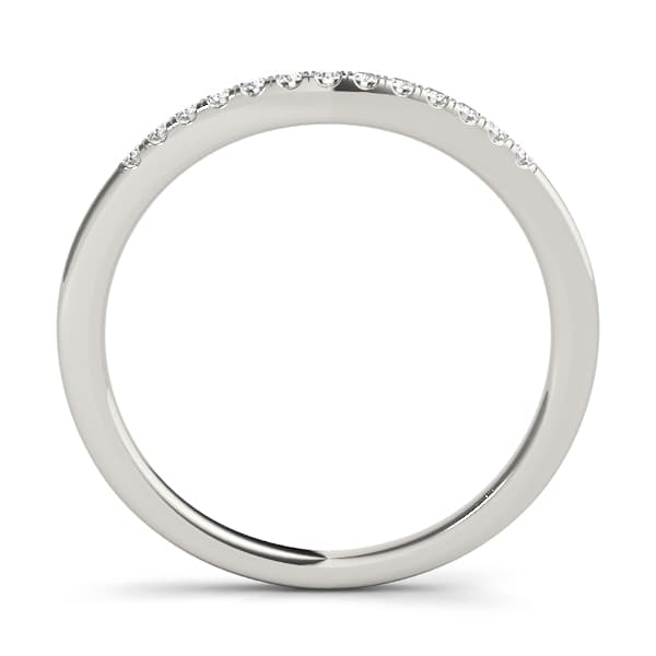Wedding Band For 1 & 1 1/2 (0.1 ct. tw.), Side view in yellow gold