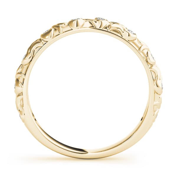 Wedding Band (0.08 ct. tw.), Side view in yellow gold