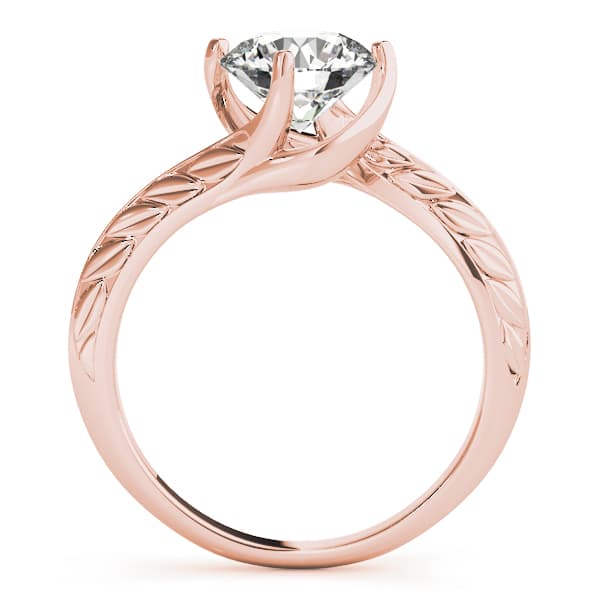 Engagement Ring, style 50976, Side view in rose gold