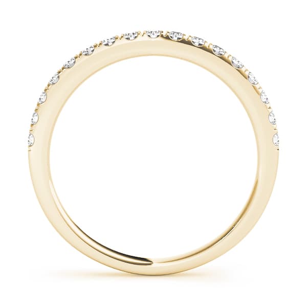Wedding Band (0.17 ct. tw.), Side view in yellow gold