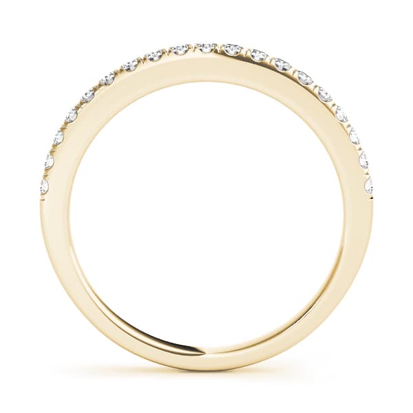 Wedding Band (0.19 ct. tw.), Side view in yellow gold