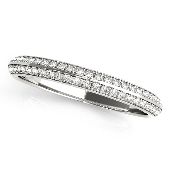 Double Row Pavé Wedding Rings — View 1