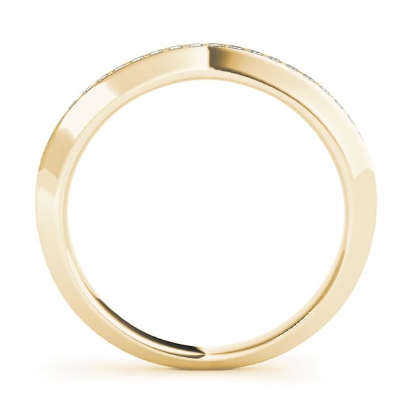 Wedding Band (1/8 ct. tw.), Side view in yellow gold