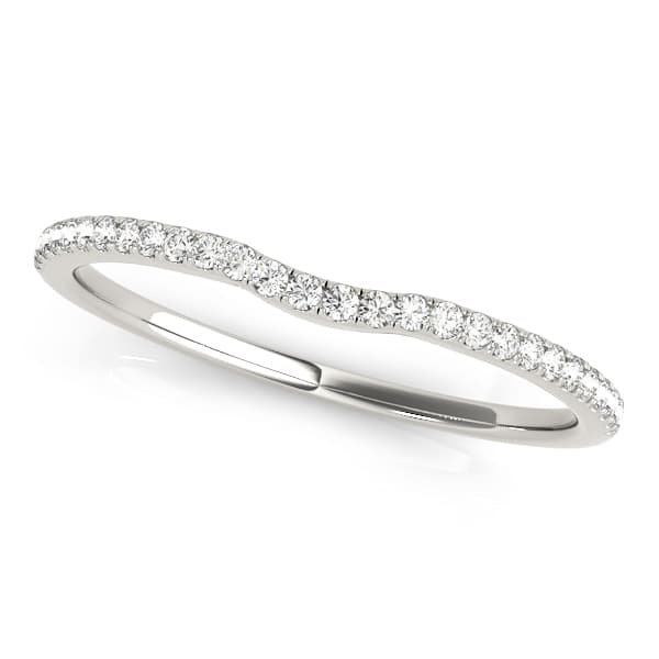 Split Prong Curved Wedding Bands — View 1