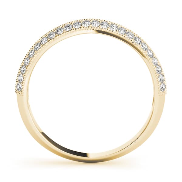 Wedding Band (0.3 ct. tw.), Side view in yellow gold