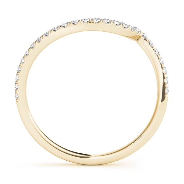 Wedding Band (0.21 ct. tw.), Side view in yellow gold