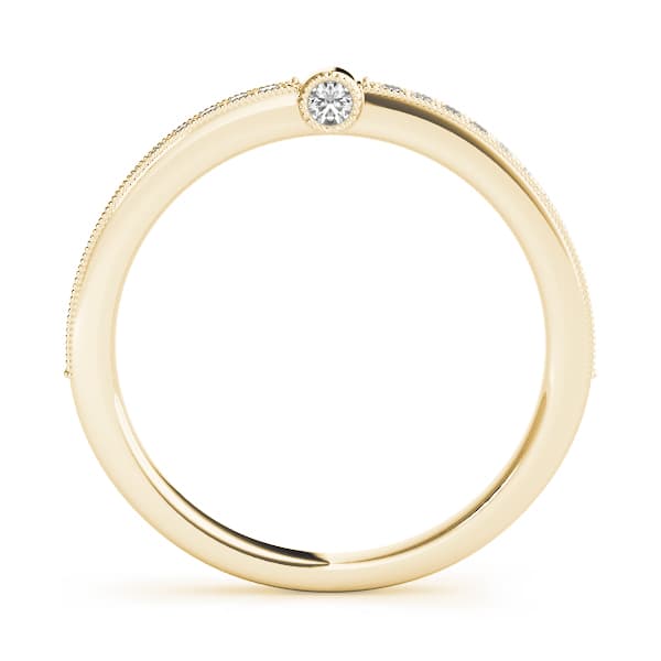 Wedding Band (1/8 ct. tw.), Side view in yellow gold