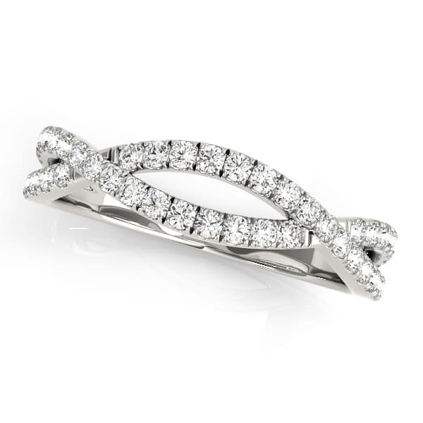 Twisted Shank Curved Wedding Bands — View 1