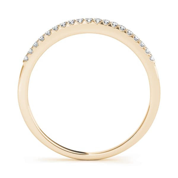 Split Prong Wedding Ring (0.16 ct. tw.), Side view in yellow gold