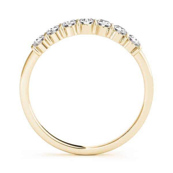 Straight Diamond Wedding Band (1/2 ct. tw.), Side view in yellow gold