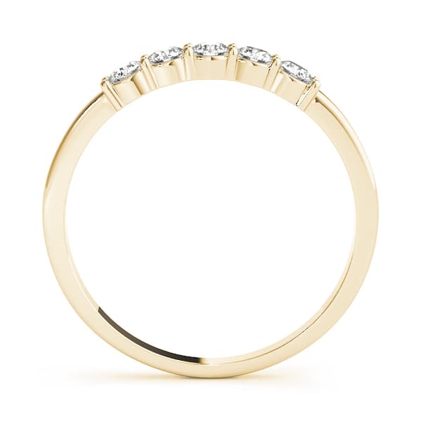 Shared Prong Wedding Bands (1 1/2 ct. tw.), Side view in yellow gold