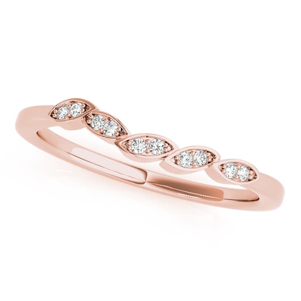 Matching Petal Band (0.05 ct. tw.), Front view in rose gold