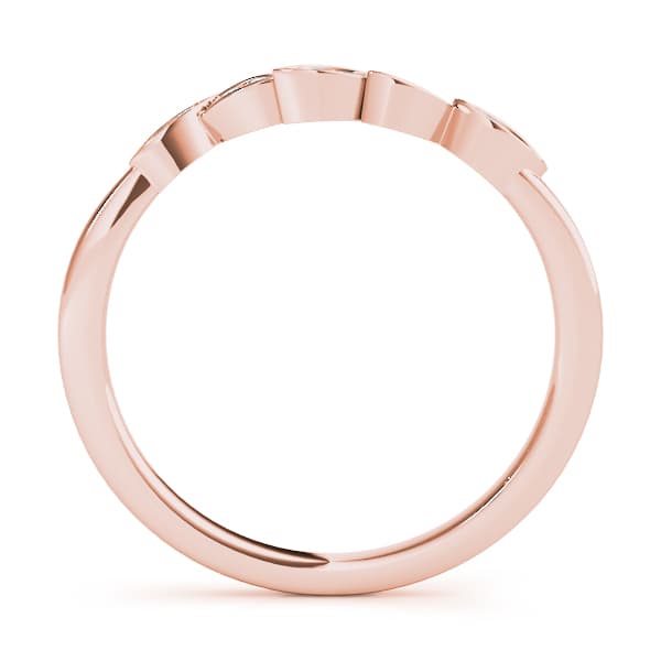 Matching Petal Band (0.05 ct. tw.), Side view in rose gold