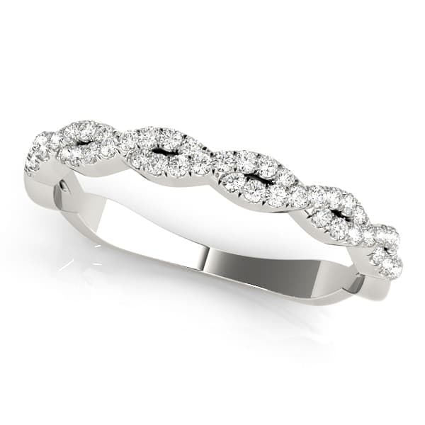 Twisting Diamond Wedding Band — View 1