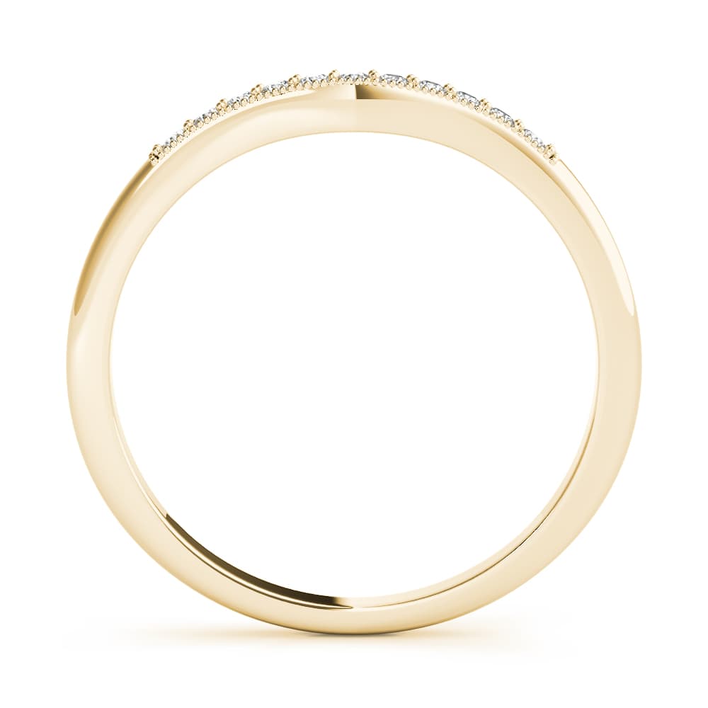 Wedding Band (0.08 ct. tw.), Side view in yellow gold