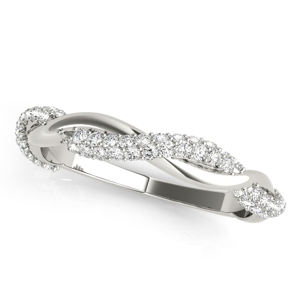 Twisted Pavé Wedding Band — View 1