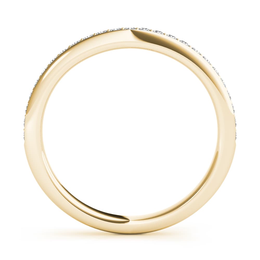 Wedding Band (0.15 ct. tw.), Side view in yellow gold