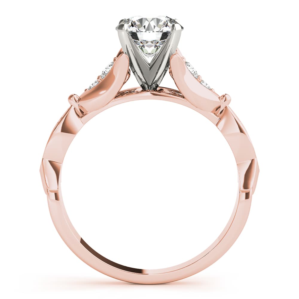 Engagement Ring, style 51131, Side view in rose gold