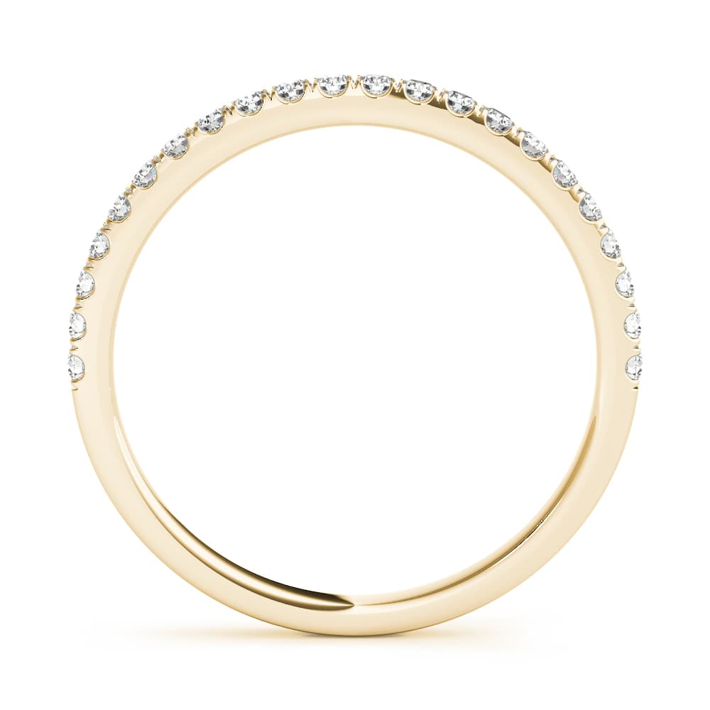 Split Prong Wedding Band (0.22 ct. tw.), Side view in yellow gold