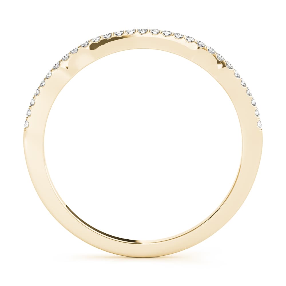Wedding Bands (0.09 ct. tw.), Side view in yellow gold