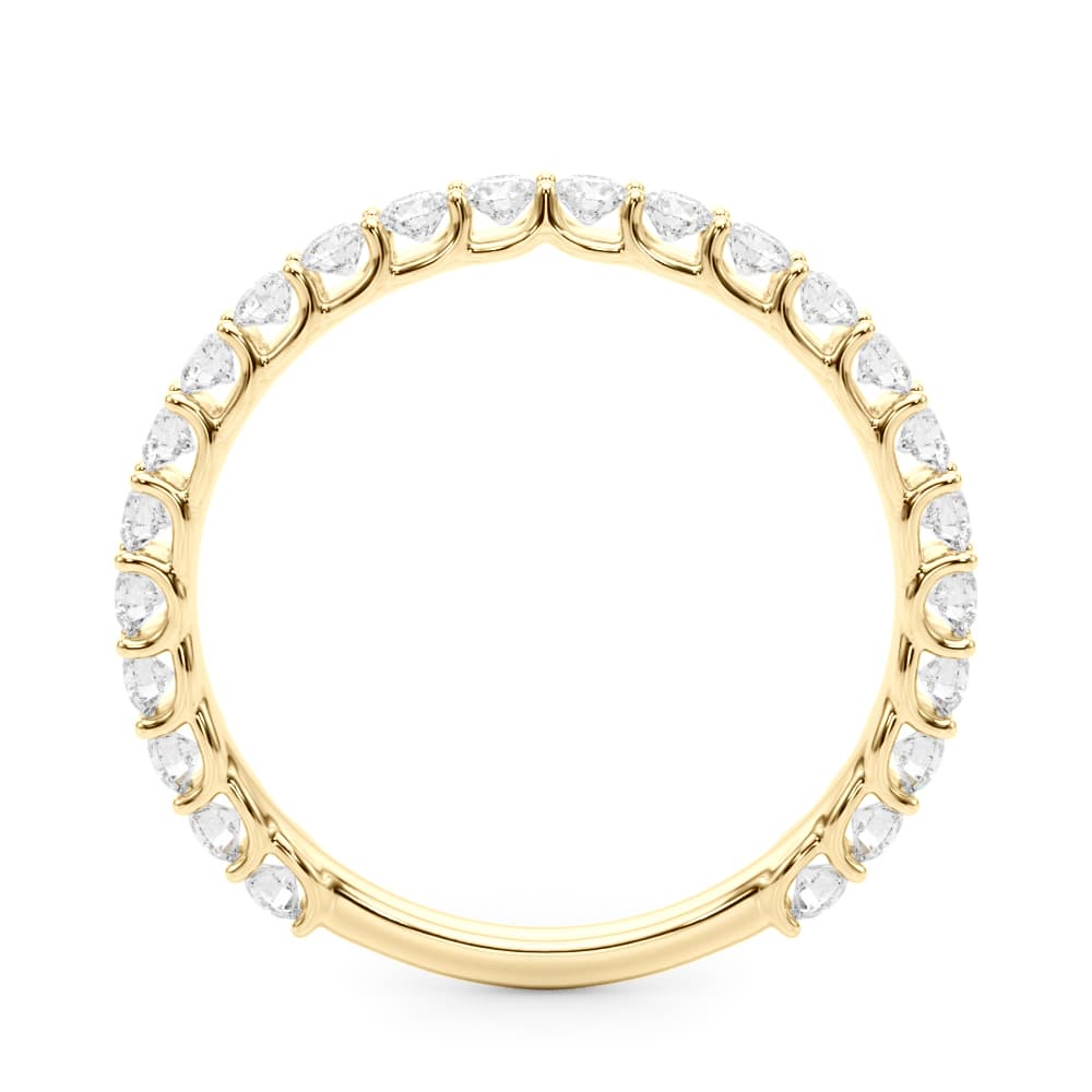 Wedding Band (0.72 ct. tw.), Side view in yellow gold