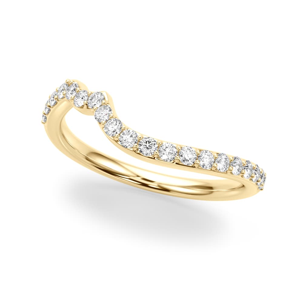 Wedding Band (0.3 ct. tw.), Front view in yellow gold