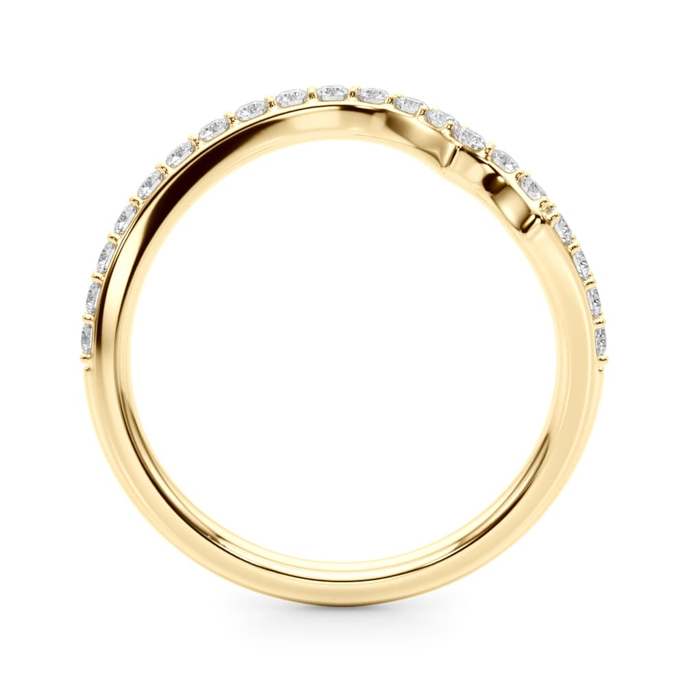 Wedding Band (0.3 ct. tw.), Side view in yellow gold