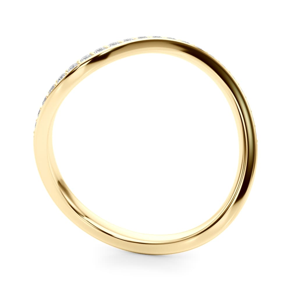 Wedding Band (0.3 ct. tw.), Side view in yellow gold