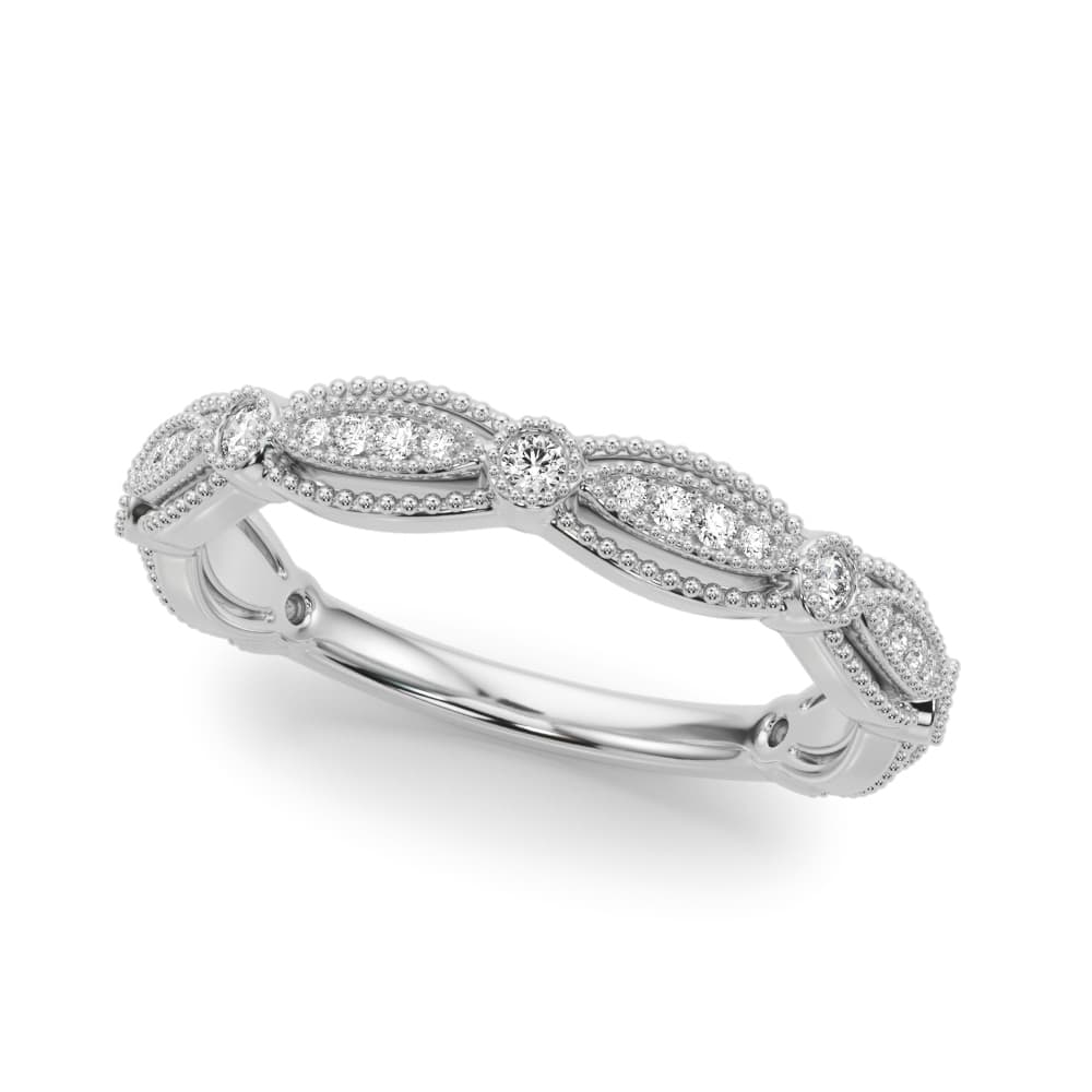 Vintage-Inspired Milgrain Wedding Band — View 1