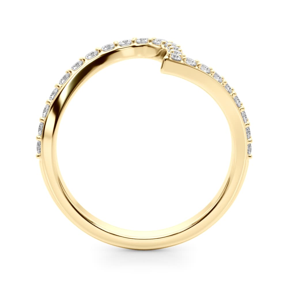 Wedding Band (3/8 ct. tw.), Side view in yellow gold