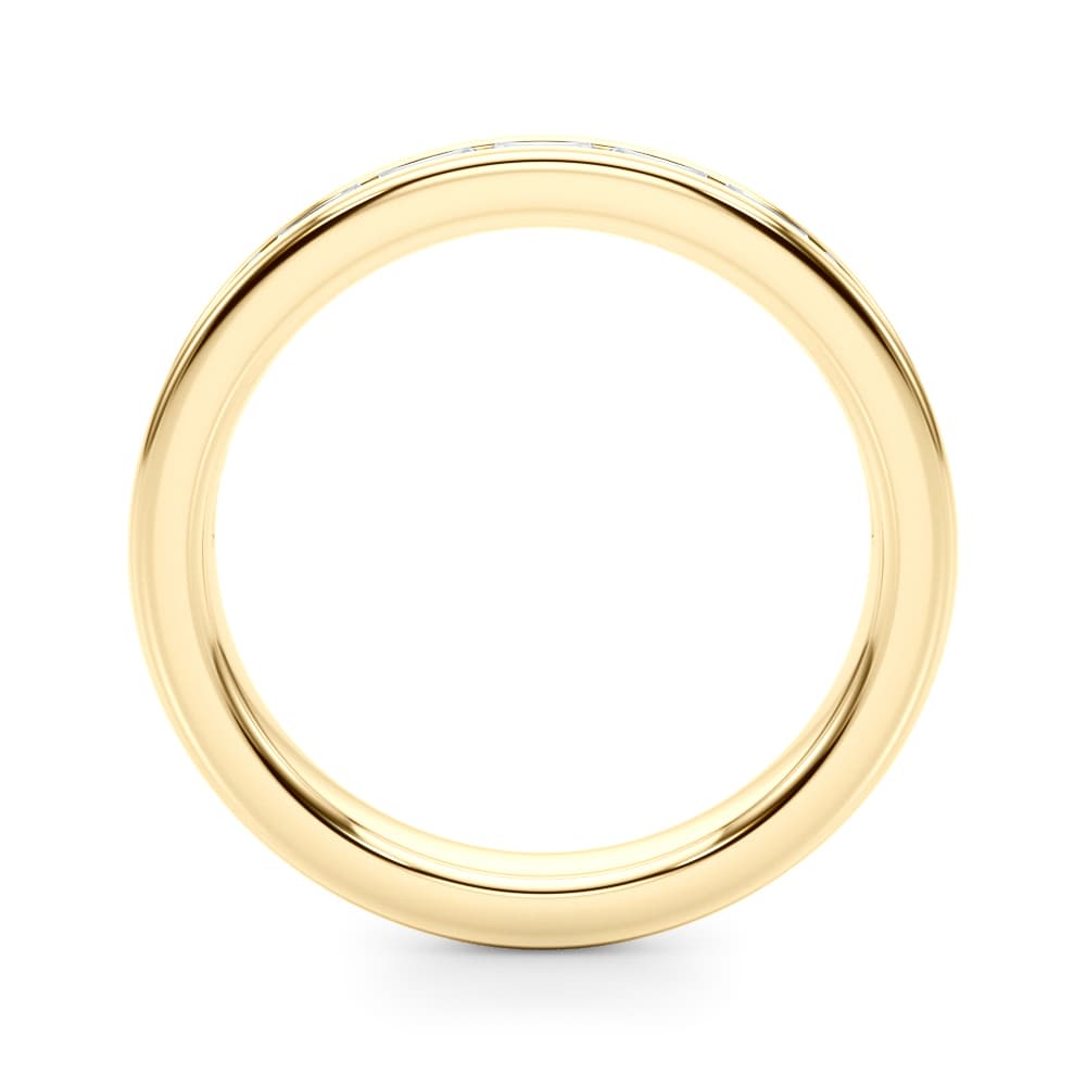 Channel Set Baguette Wedding Band (0.55 ct. tw.), Side view in yellow gold