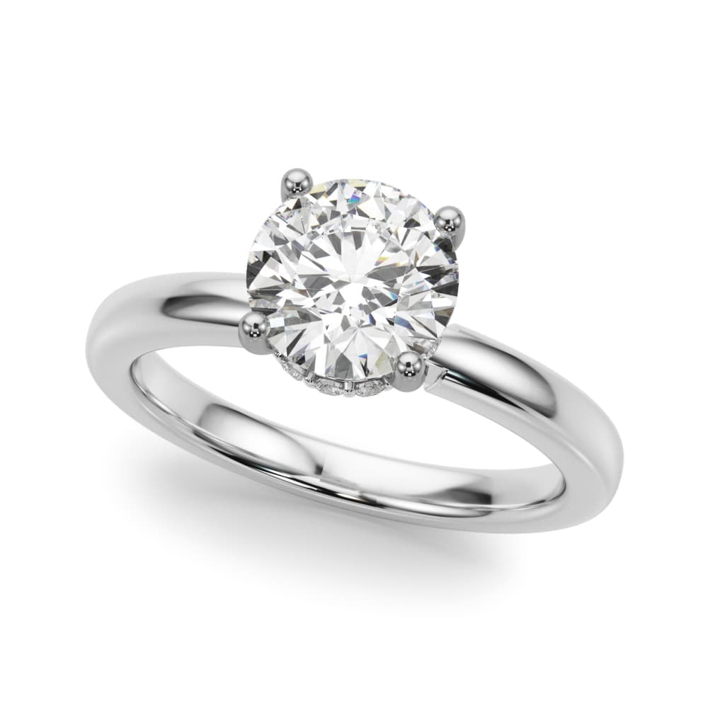 Contemporary Solitaire Engagement Ring — style 51267 in 10k White Gold