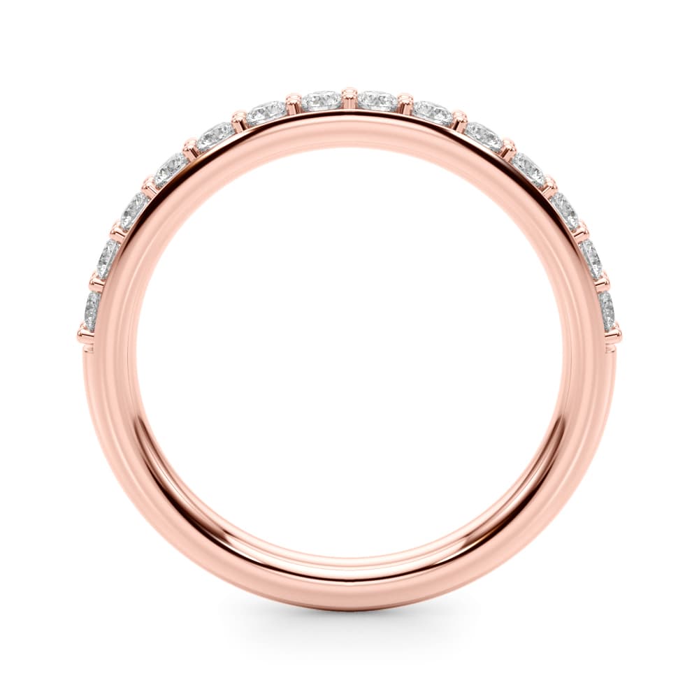 Straight Wedding Band (0.42 ct. tw.), Side view in rose gold