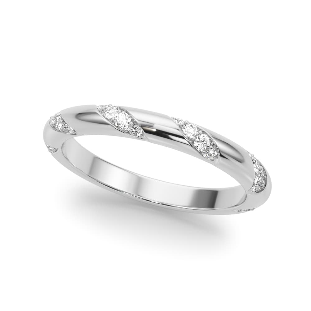Diamond Accented Wedding Band — View 1