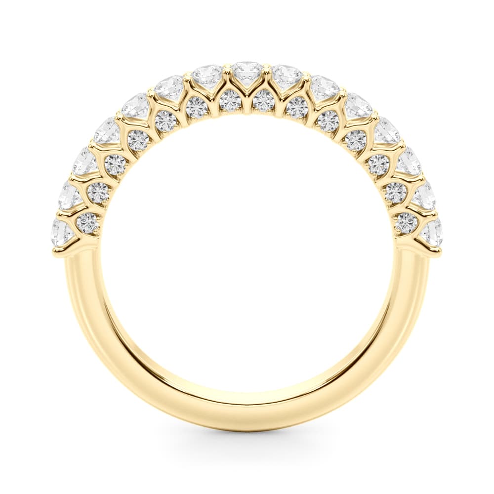 Straight Diamond Wedding Band (3/4 ct. tw.), Side view in yellow gold