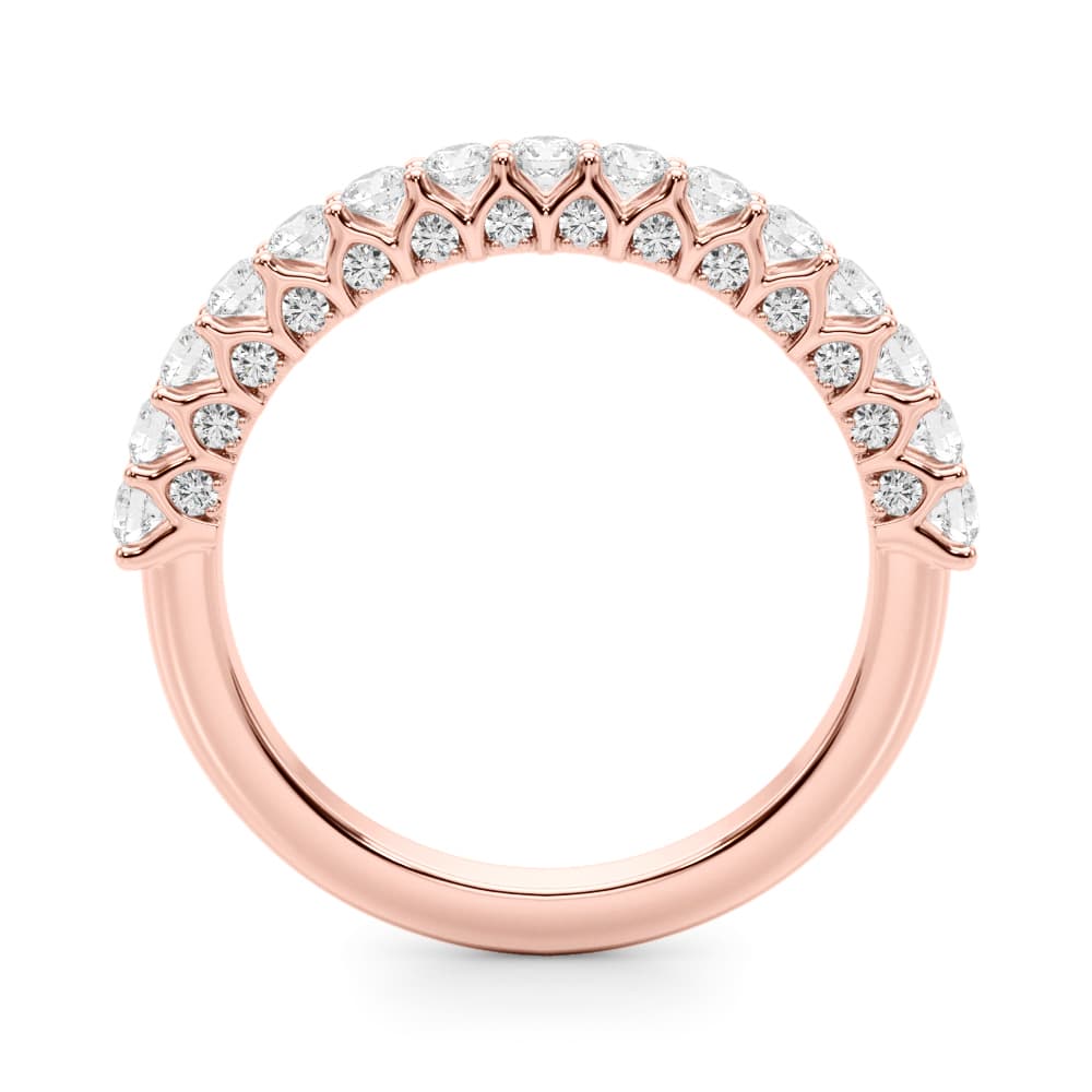 Straight Diamond Wedding Band (3/4 ct. tw.), Side view in rose gold