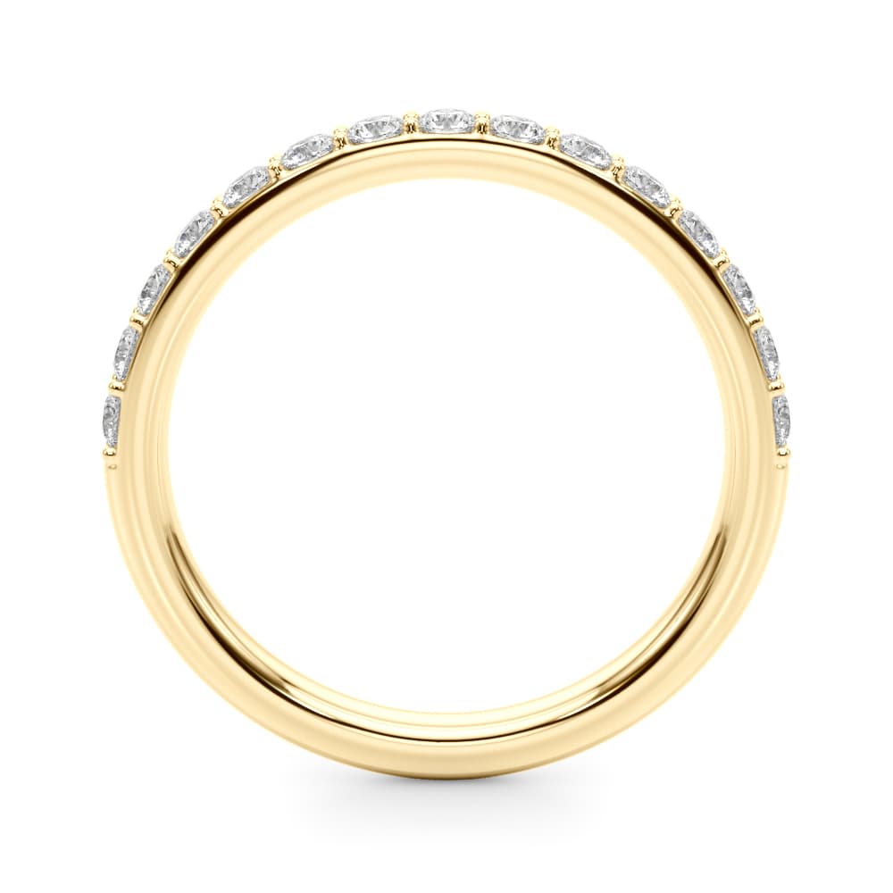 Shared Prong Wedding Ring (0.45 ct. tw.), Side view in yellow gold
