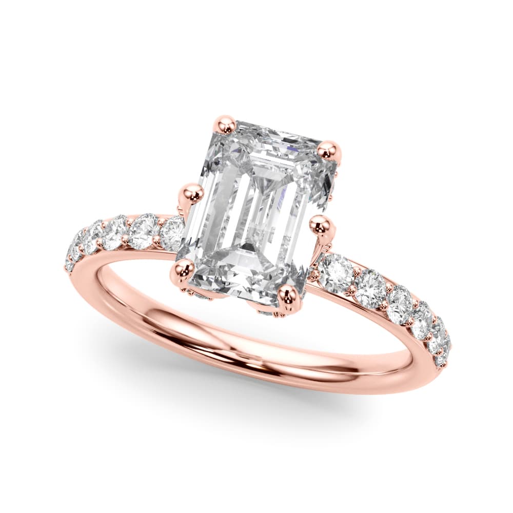 Engagement Ring, style 51331, Front view in rose gold